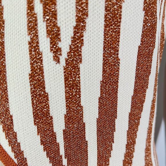 Retrofete Dimi Metallic Zebra Print Mini Cut Out Sexy Bodycon Dress - Picture 10 of 13